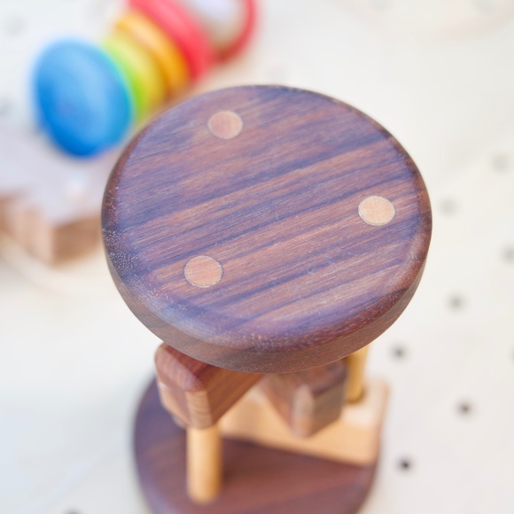 Handmade Natural Wood Waldorf/Montessori Play Toys Set Of 3 - Picture 6 of 11